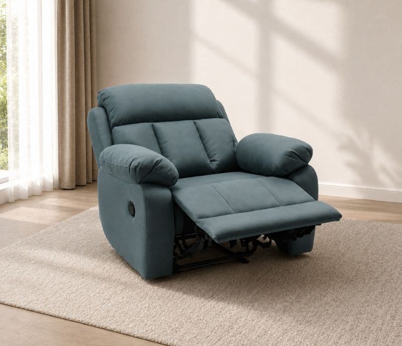 Edward Single Seater Recliner Solid Rubber Wood (ZAM) (OWD)