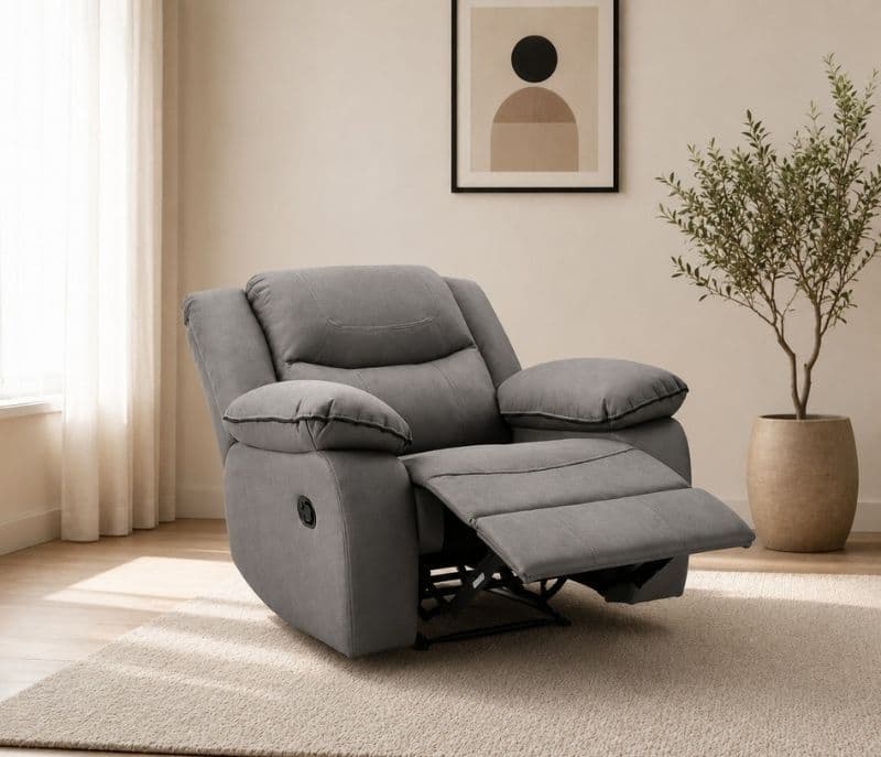 Bennet Recliner Single Seater Solid Rubber Wood (ZAM) (OWD)