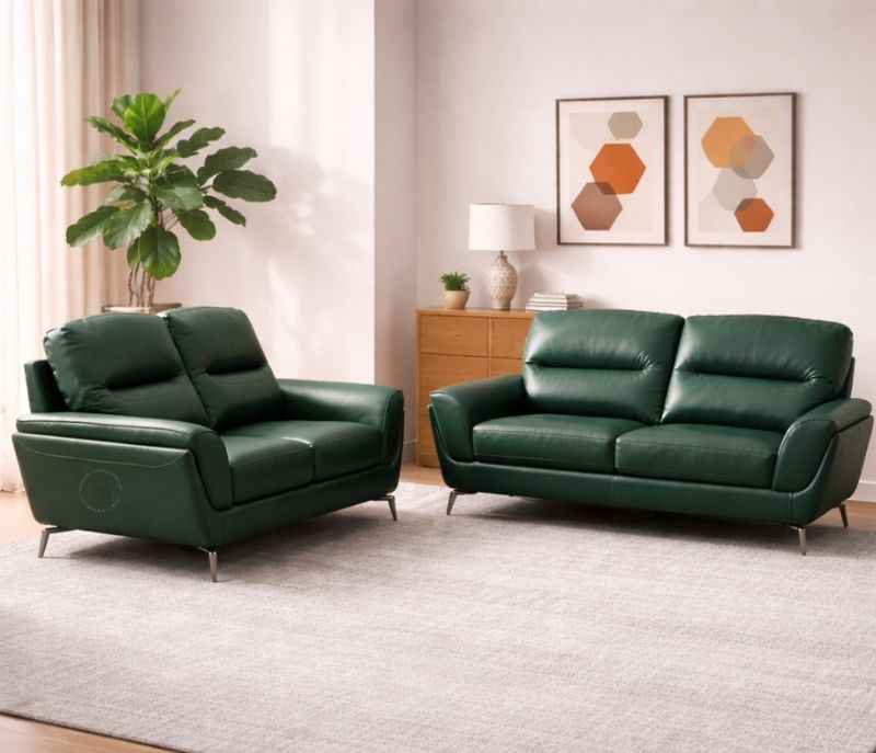 JH 317 Sofa (Green) 3+2 Seater Body Touch Leather (EC)