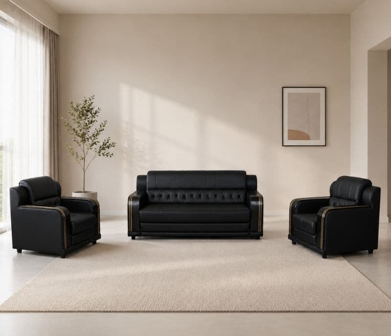 Dunhil Sofa 3+1+1 Seater Solid Neem Wood (ZAM) (OWD)