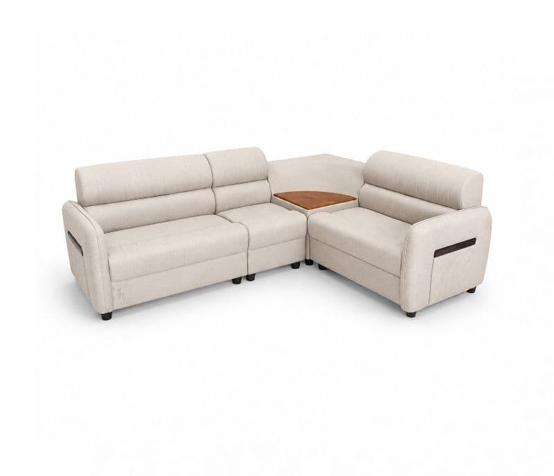 Image 2 for Norway L-Shape Sofa Solid Neem Wood (ZAM) (OWD)