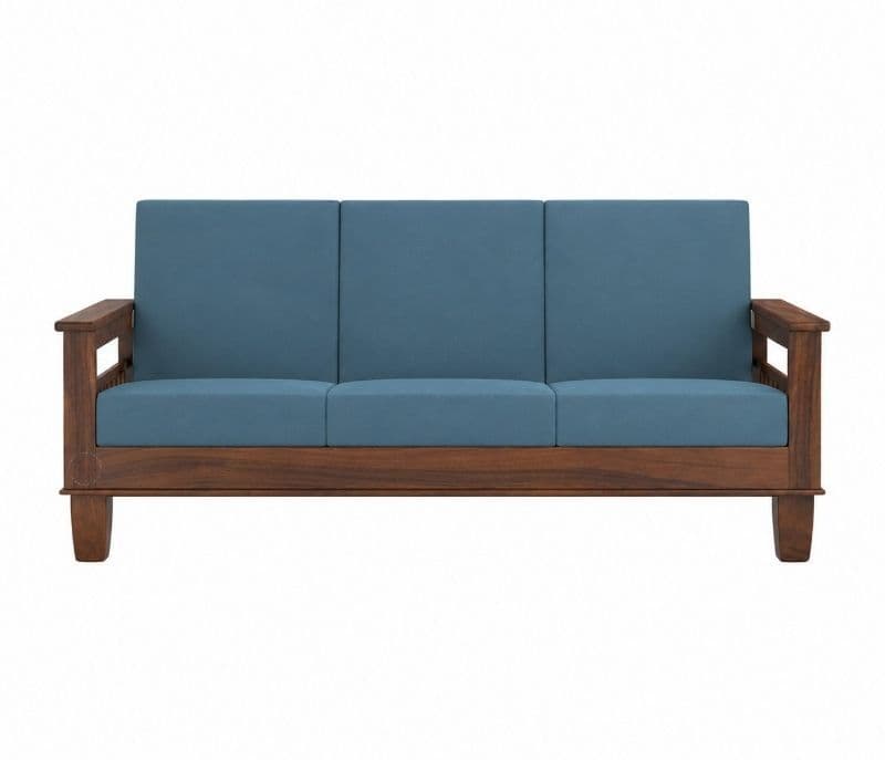 Image 3 for Sleek 3+1+1 Seater Sofa Set With Sheesham Wood(WI)