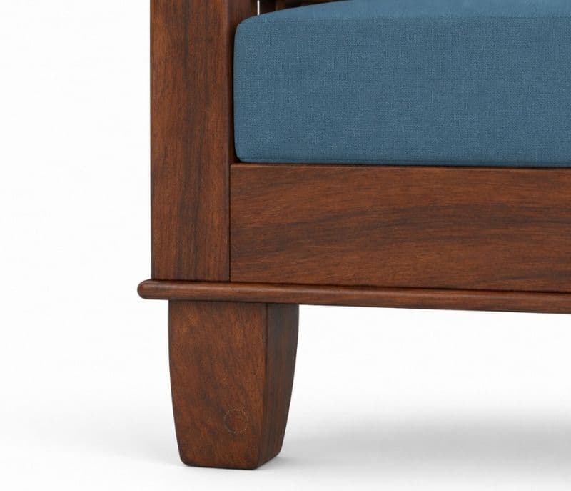Image 8 for Sleek 3+1+1 Seater Sofa Set With Sheesham Wood(WI)