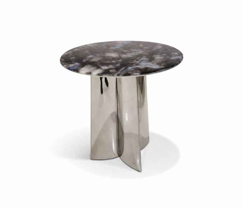 Image 6 for 287 Centre Table Marble Top and down titanium metal base (HYD)