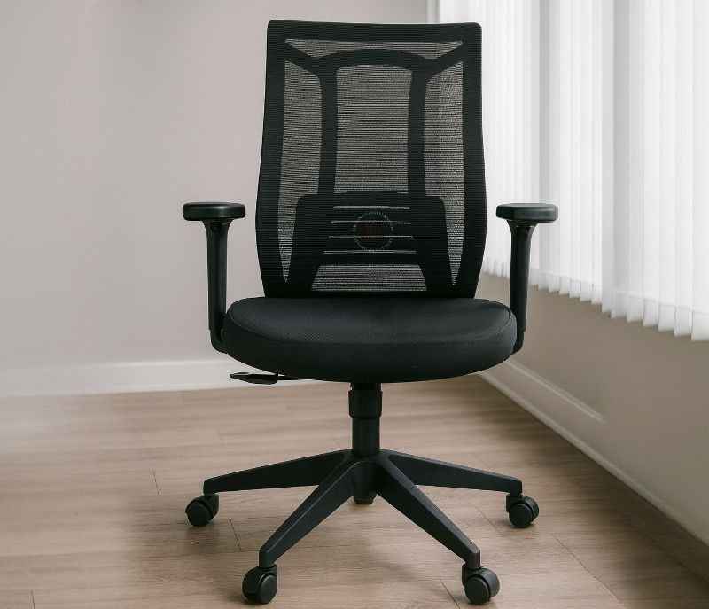 Twister MB Black Ergonomic High-Back Mesh Office Chair Adjustable Height Revolving Study Work from Home Chair (WFH)/Computer Desk Chair Back Lumbar Support Ergonomic Chair Tilting Arm Support
