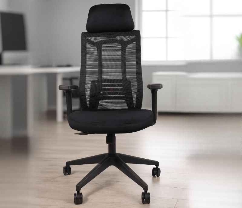 Twister HB Black Ergonomic High-Back Mesh Office Chair Adjustable Height Revolving Study Work from Home Chair (WFH)/Computer Desk Chair Back Lumbar Support Ergonomic Chair Tilting Arm Support
