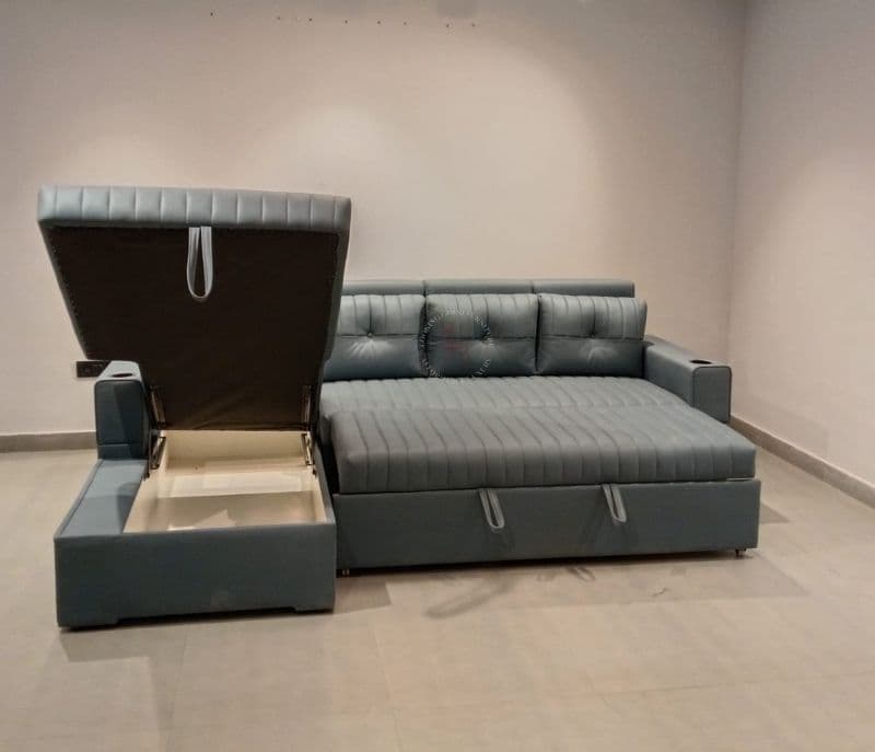 Image 5 for Orion Dual-Function Sofa 3+Lounger Velvet Fabric (CP)