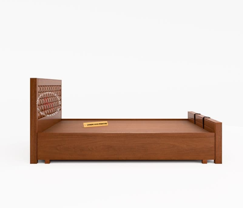 Image 4 for Chocolate King Sized Cot With Hydraulic Storage (Block Board, Chocolate Brown)