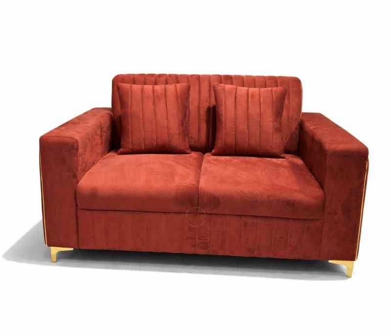 Image 8 for New Oreo Sofa 3+2+2 Puffy+Center Table With Glass Velvet Fabric (EC)(HYD)