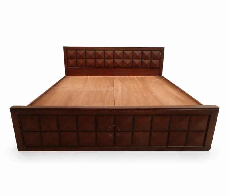 Image 5 for Ajmenia Queen Size Bed With Storage (Block Board, Dark - Brown)