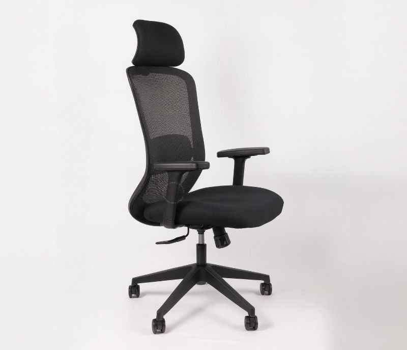Image 4 for Hawk HB Black Ergonomic High-Back Mesh Office Chair Adjustable Height Revolving Study Work from Home Chair Computer Desk Chair Back Lumbar Support Ergonomic Chair Tilting Arm Support