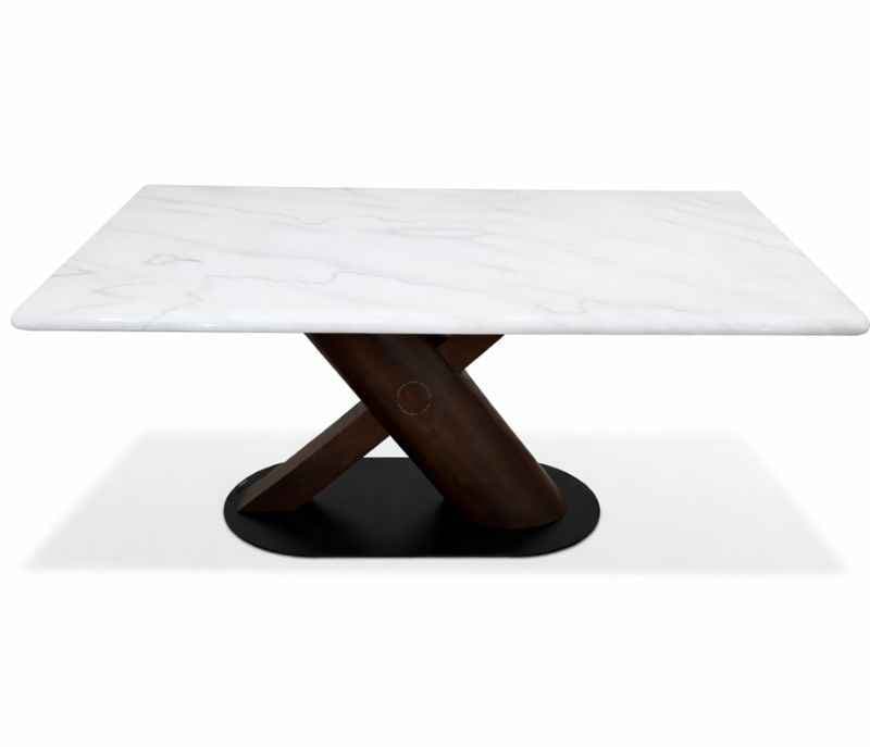 Image 10 for DT AXE /DC 334/8312 Dining table-1+4 chairs + Bench Ash wood and Ms plate with composite Marble Top (BSK)