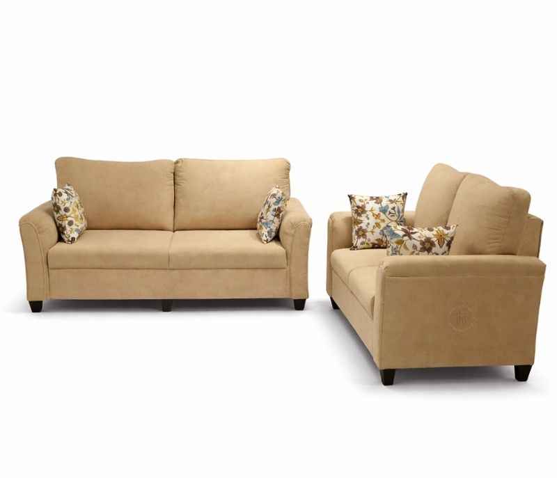 Image 3 for Aldo Royale Sofa 3+2 Seater Velvet Suede Fabric (Irish Cream) (WF)(EC)(BWD)