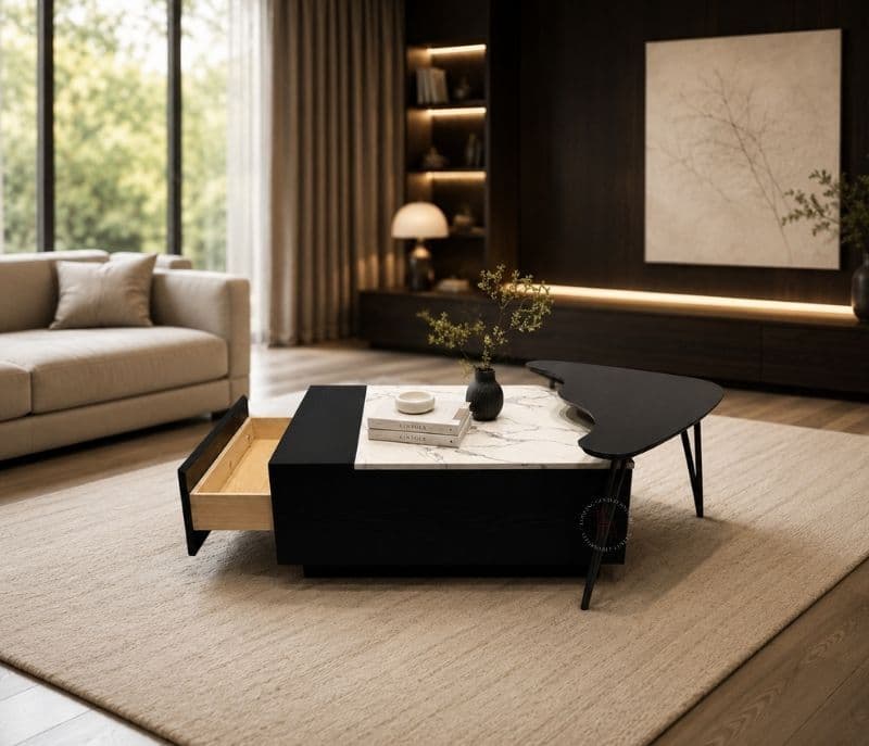 Image 4 for Centre Table -A185 Marble Top & Wooden base (CP OTD)