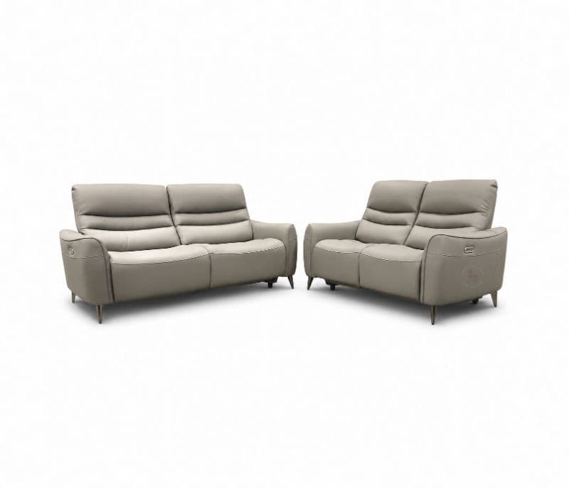 Image 9 for 6655 Electric Recliner 3+2 Leather Half