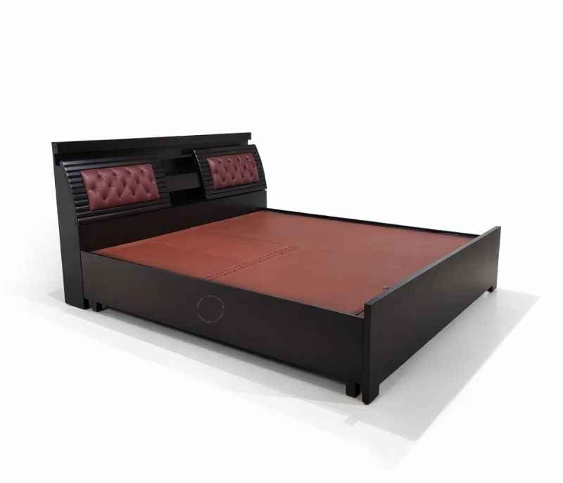 Image 5 for Bahubali King Sized Bed with Bed Box and Drawer Storage (Block Board, Brown)(BS-BTM)(WF)(BS- BSK)