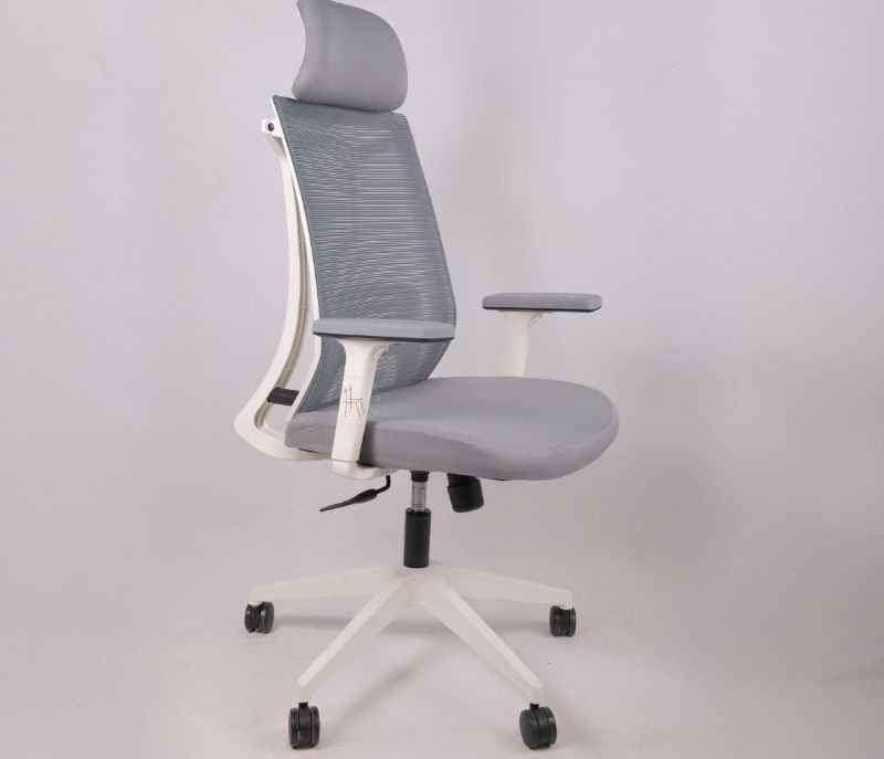 Image 2 for Twister HB White Ergonomic High-Back Mesh Office Chair Adjustable Height Revolving Study Work from Home Chair (WFH)/Computer Desk Chair Back Lumbar Support Ergonomic Chair Tilting Arm Support