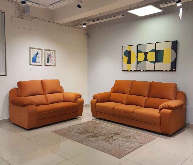 Image 2 for Old Bmw Sofa 3+2 Seater Velvet Suede Fabric (BTM)