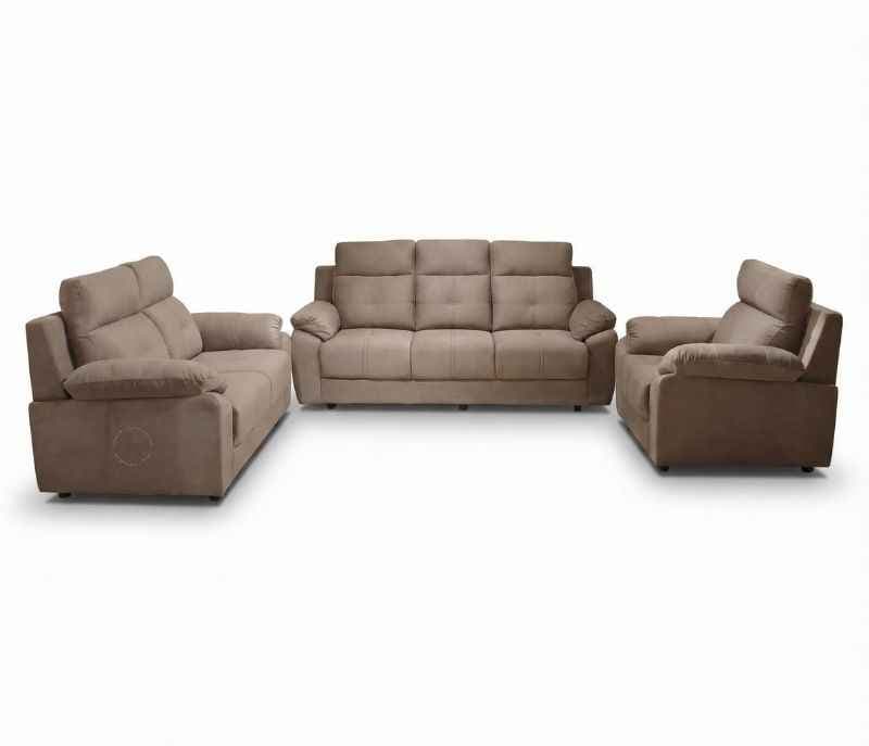 Image 3 for Atlas Comfort Sofa 3+2+1 Seater Velvet Suede Fabric Brown