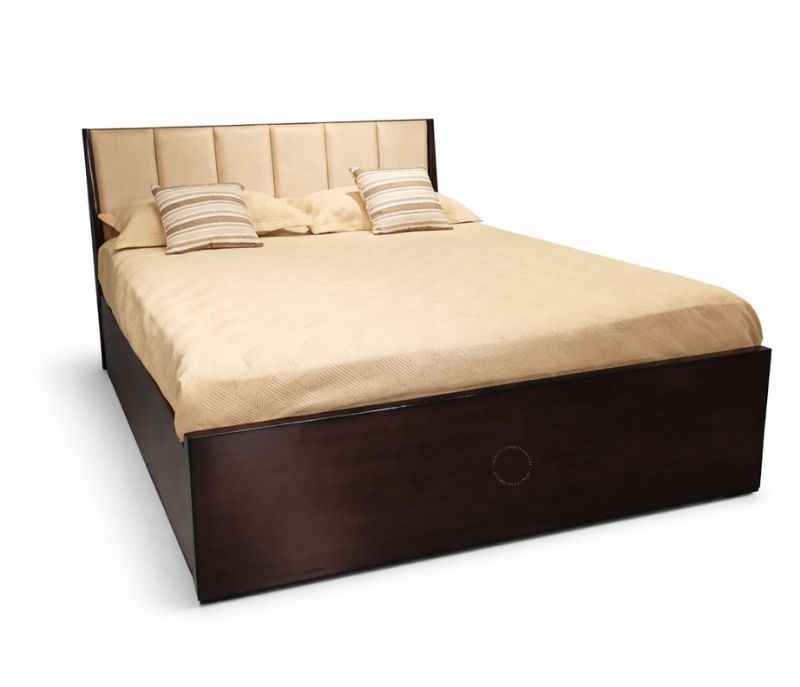 Image 3 for Cushion Patti Queen Size Bed with Drawer Storage (Block Board, Brown) (WF)(BWD)(BS-BTM)(BS-KORA)