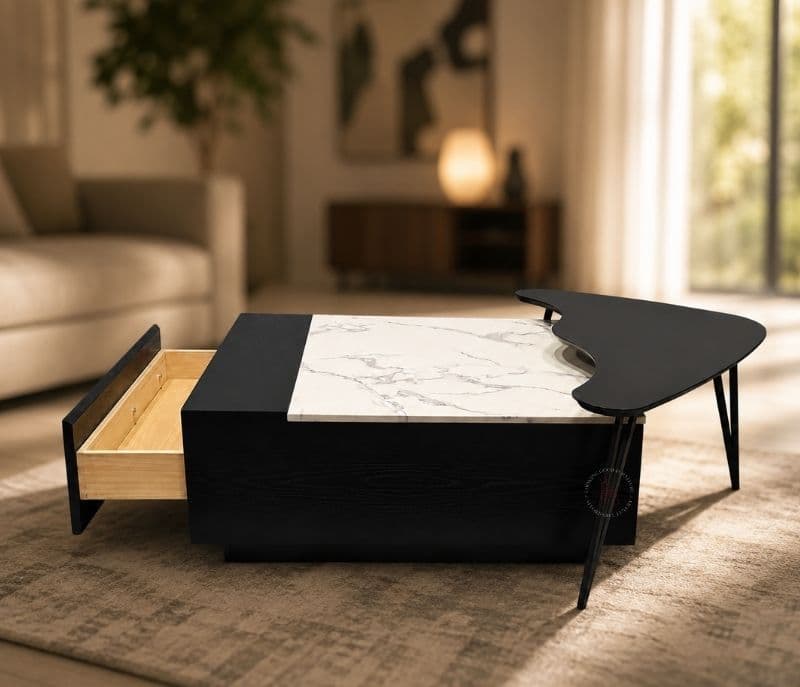 Image 3 for Centre Table -A185 Marble Top & Wooden base (CP OTD)