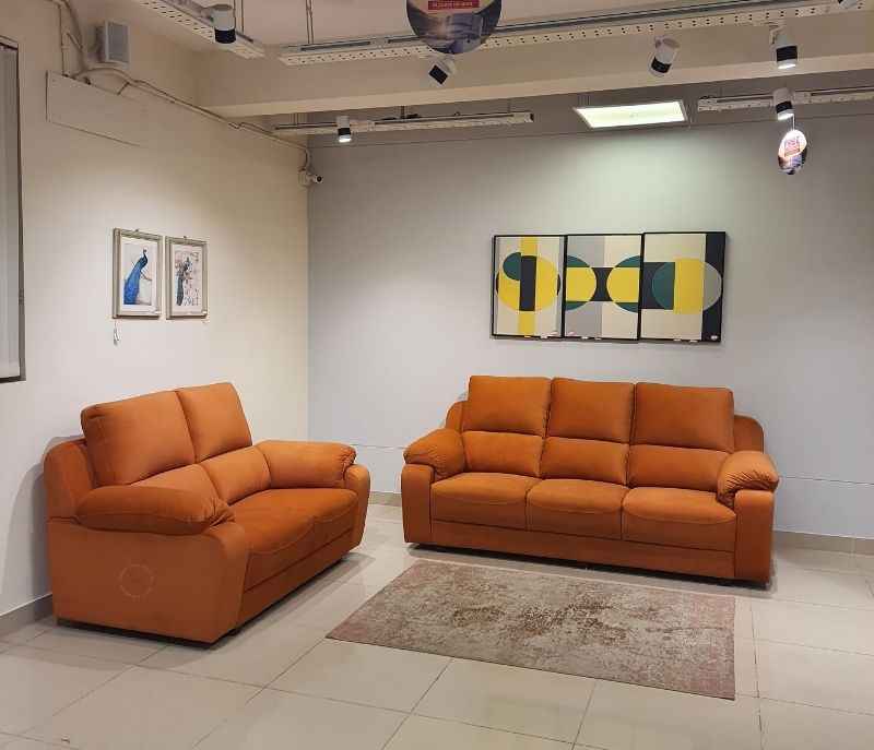 Image 3 for Old Bmw Sofa 3+2 Seater Velvet Suede Fabric (BTM)