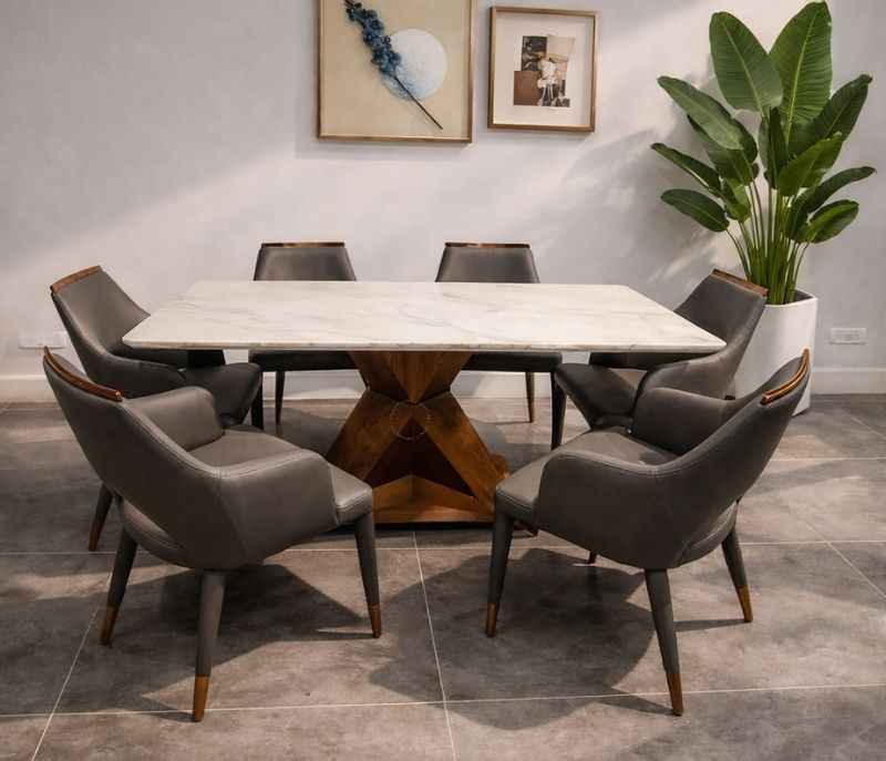 Image 1 for DT ONYEX 170*90+ BASE H-31 WALNUT+ DC 1051 GREY 6+1