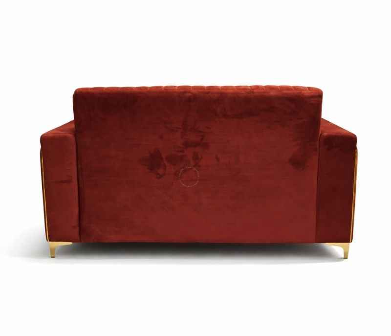 Image 10 for New Oreo Sofa 3+2+2 Puffy+Center Table With Glass Velvet Fabric (EC)(HYD)