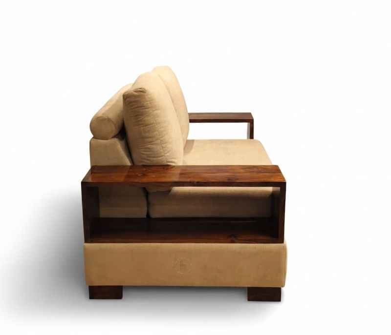 Image 7 for Box 3+2 Living Sofa Set with Divider Suede Velvet Fabric (BSK)(HYD)(WF)