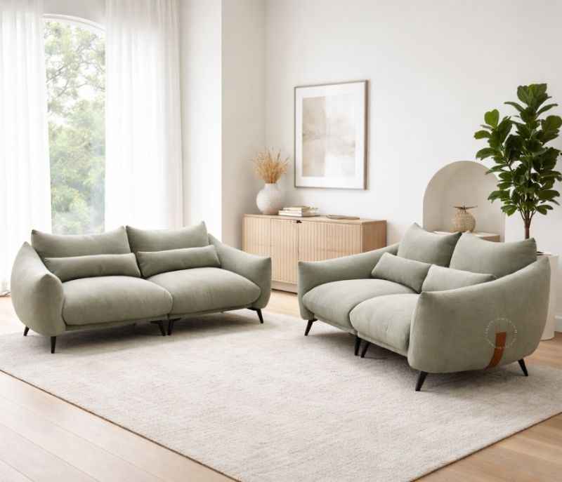 Britions Sofa 3+2 Seater Buckle Fabric (CP OTD)