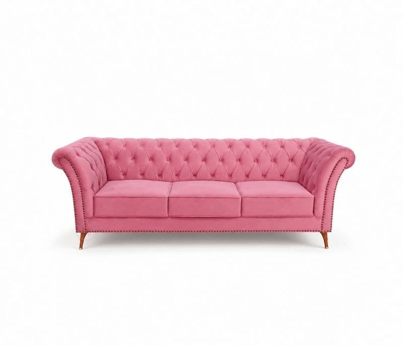 Image 10 for Chester sofa 3+2+1 Seater Velvet Fabric (BWD)