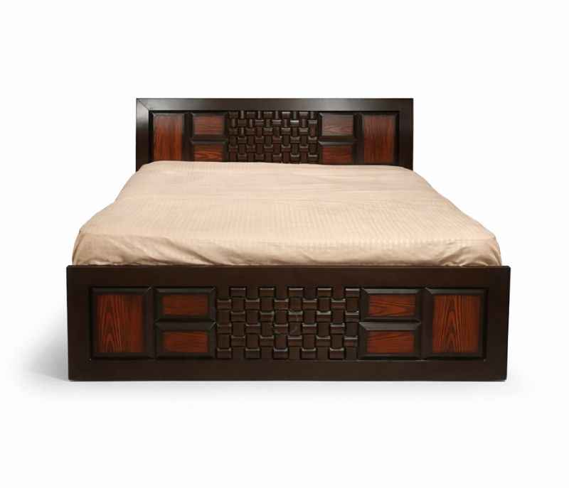 Image 5 for Malta Queen Sized Bed with Bed Box and Drawer Storage (Block Board, Brown) (EC)(BSK)