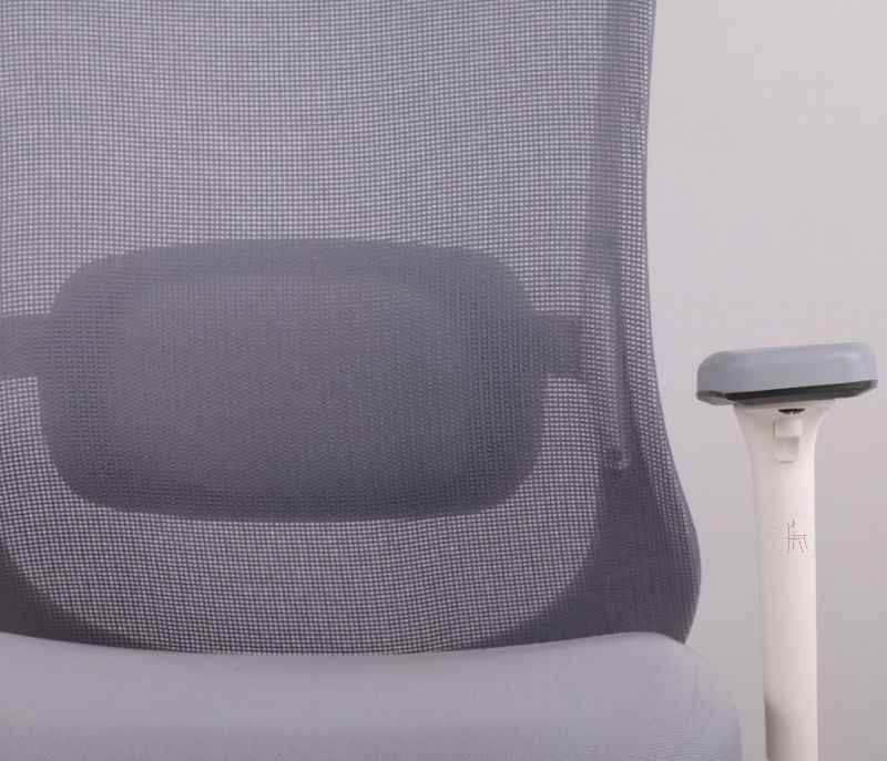 Image 9 for Hawk MB Grey White Ergonomic High-Back Mesh Office Chair Adjustable Height Revolving Study Work from Home Chair Computer Desk Chair Back Lumbar Support Ergonomic Chair Tilting Arm Support