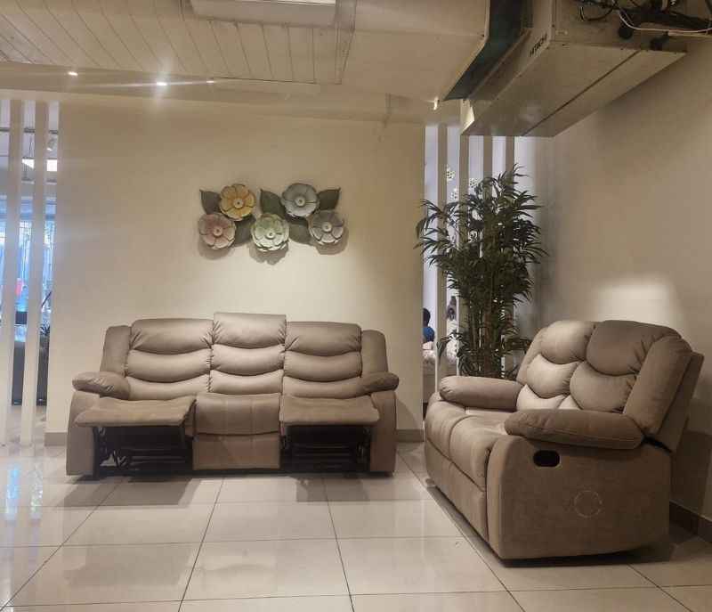Image 8 for JHR195 - 59929 3+2 Manual Recliner Velvet Suede Fabric (SKN)