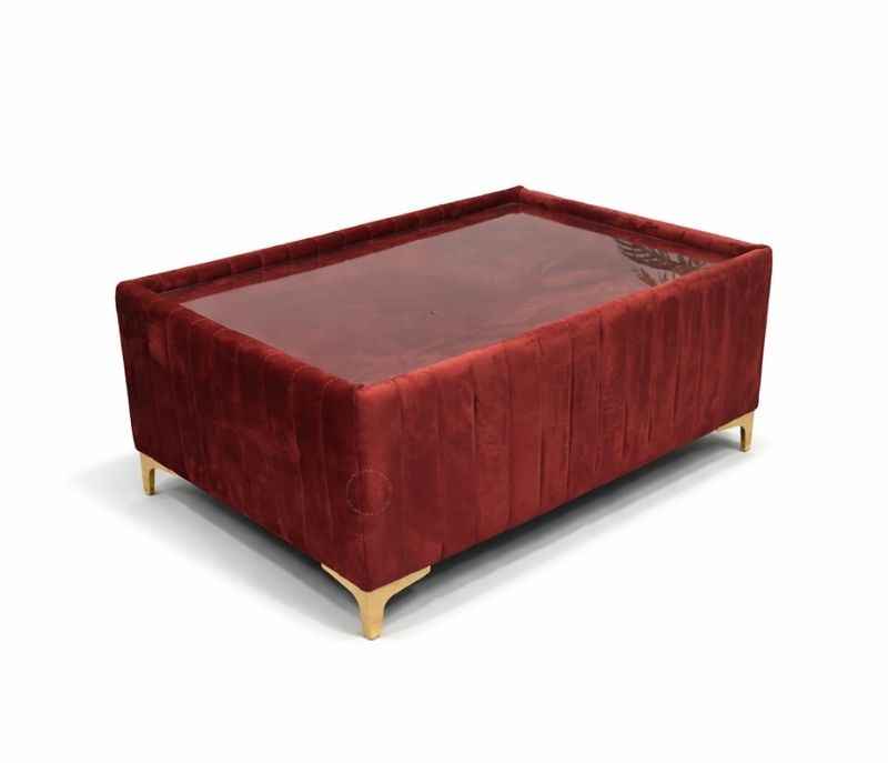 Image 13 for New Oreo Sofa 3+2+2 Puffy+Center Table With Glass Velvet Fabric (EC)(HYD)