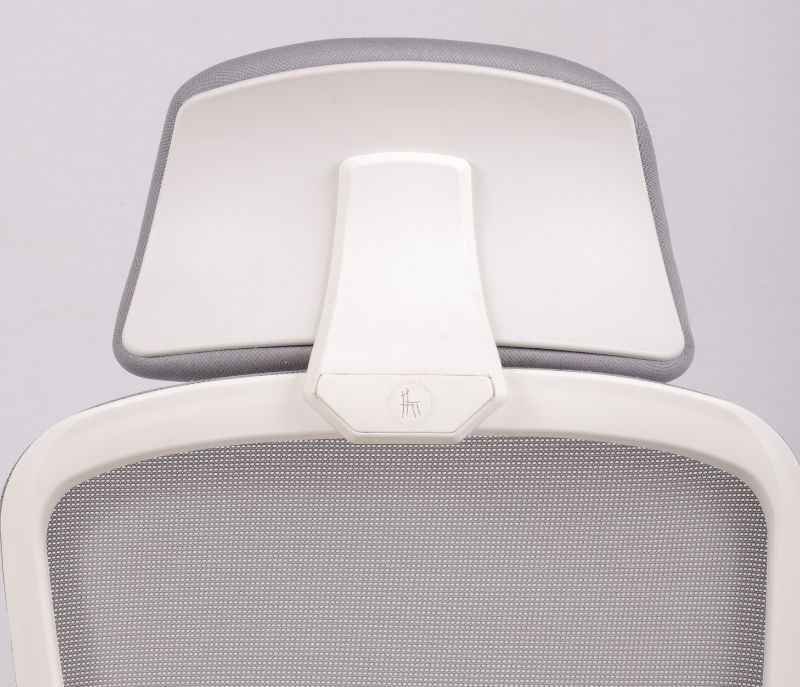Image 14 for Hawk HB Grey White Ergonomic High-Back Mesh Office Chair Adjustable Height Revolving Study Work from Home Chair Computer Desk Chair Back Lumbar Support Ergonomic Chair Tilting Arm Support