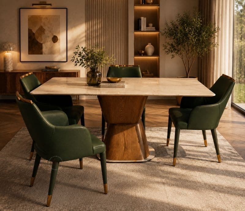 Image 5 for Dining table 4+1 - 1004/CL 1051 Marble Top (CP)