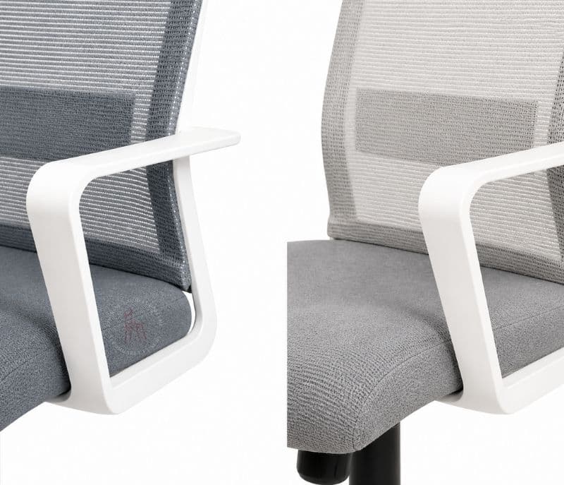 Image 6 for Deluxe White And Grey Office Chair (PM)