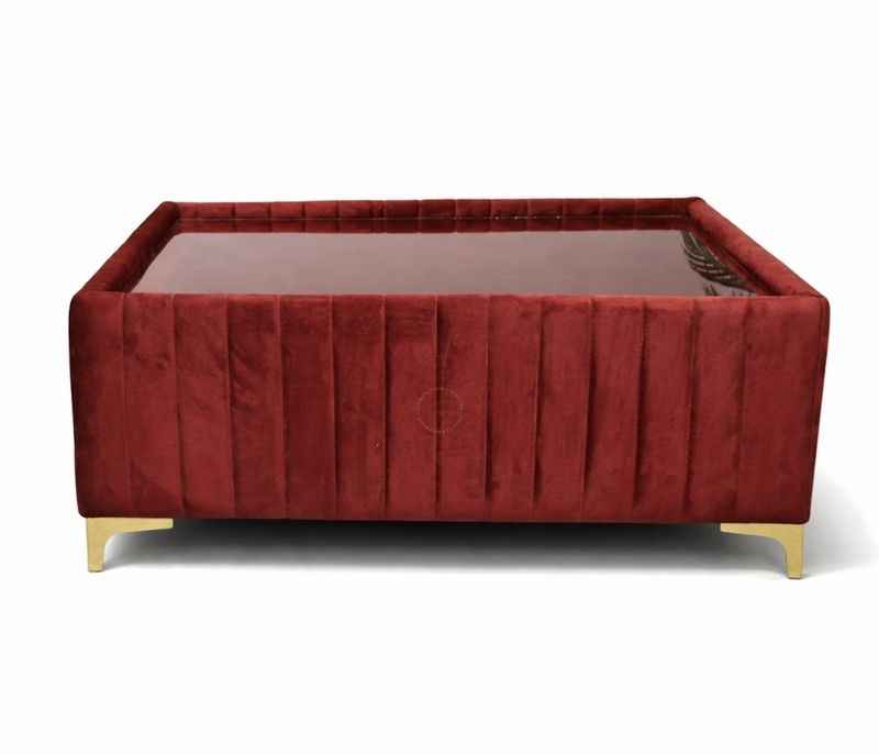 Image 14 for New Oreo Sofa 3+2+2 Puffy+Center Table With Glass Velvet Fabric (EC)(HYD)