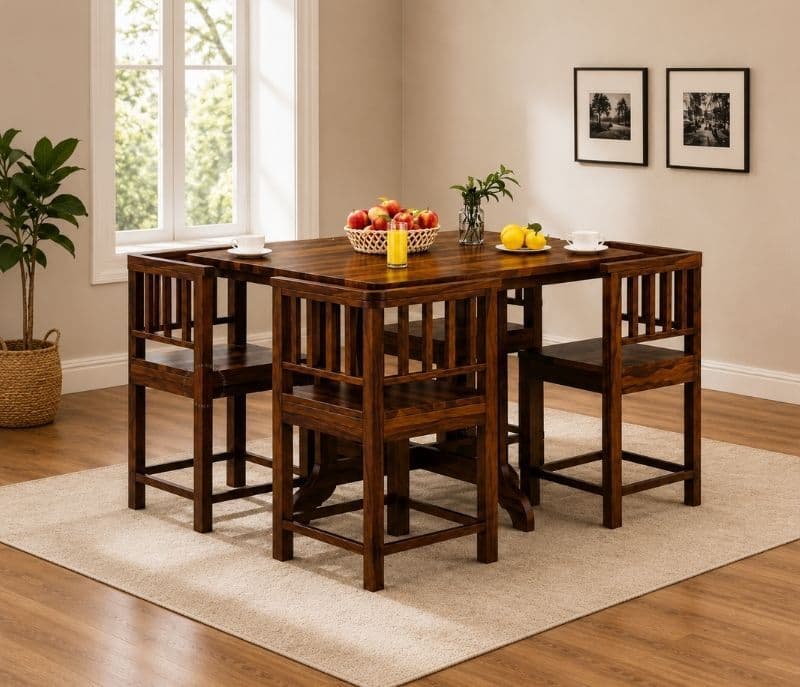Image 3 for Vitaly Solid Sheesham Wood Dining Set (APT_PKU)