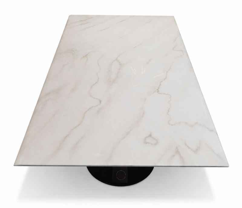 Image 12 for DT AXE /DC 334/8312 Dining table-1+4 chairs + Bench Ash wood and Ms plate with composite Marble Top (BSK)