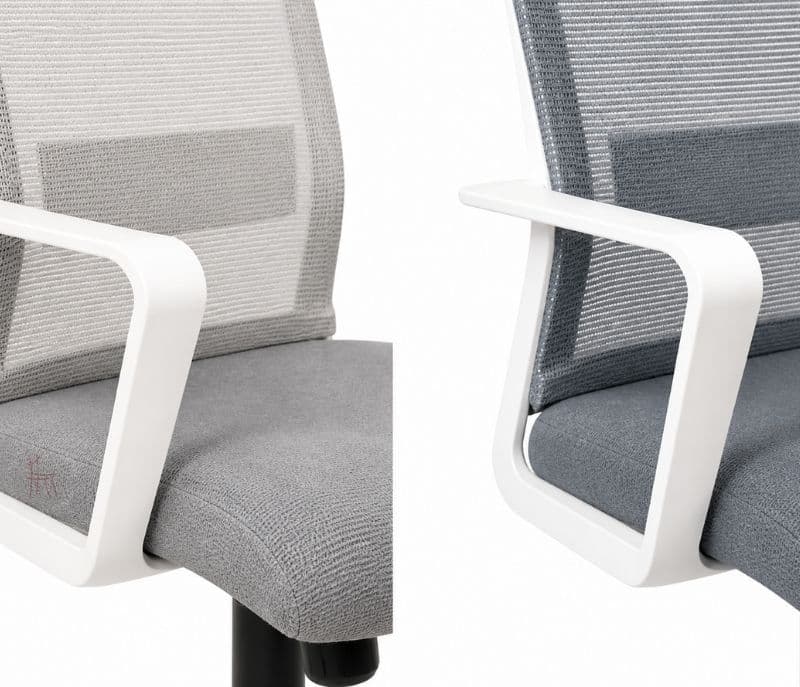Image 7 for Deluxe White And Grey Office Chair (PM)