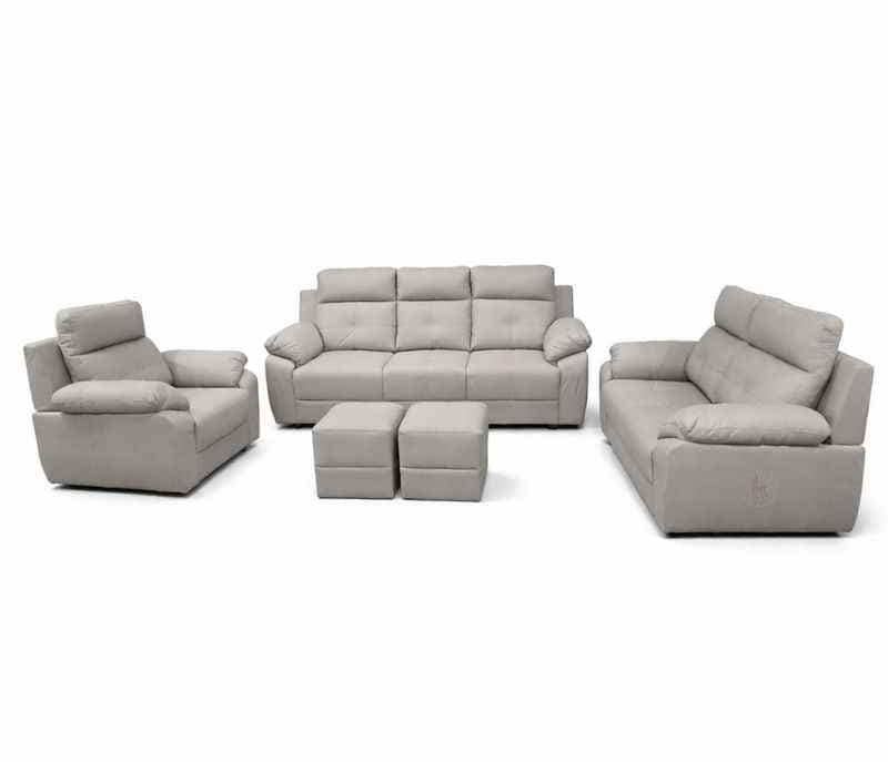 Image 3 for Atlas Comfort Sofa 3+2+1 Seater Velvet Suede Fabric (Light Grey)