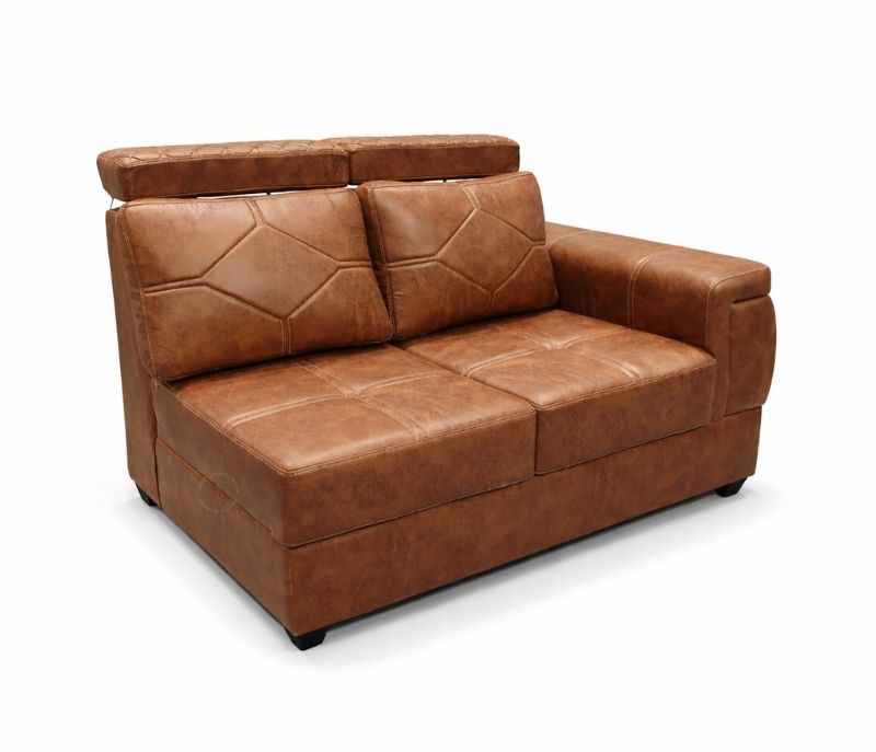 Image 10 for Bugati L-Shape Collection Sofa 2+1+C+2+CT+2 Puffy Micro Suede Fabric (Brown) (EC)