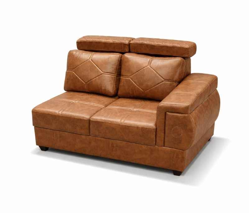 Image 8 for Bugati L-Shape Collection Sofa 2+1+C+2+CT+2 Puffy Micro Suede Fabric (Brown) (EC)