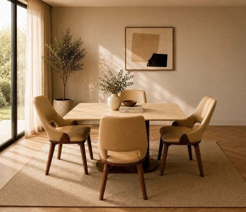 Image 4 for Dining Table 4+1 - 102/2513 Marble Top (CP)