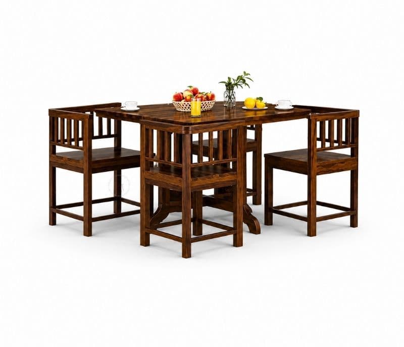 Image 4 for Vitaly Solid Sheesham Wood Dining Set (APT_PKU)
