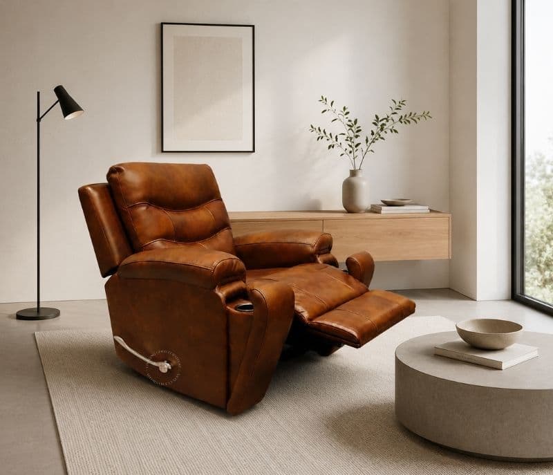 Image 1 for Recliner Single Seater Body Touch Leather (70731) (CP)(BWD)