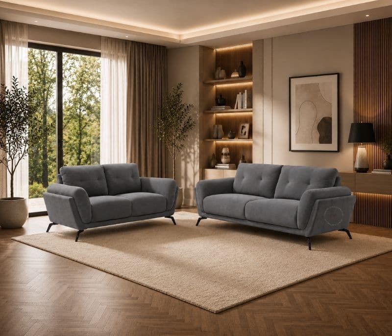 Image 3 for Nova Sofa Set 3+2 Seater Velvet Suede (WF)