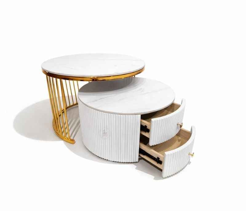 Image 2 for 605 Centre Table Ceramic Top With Storage (HYD)